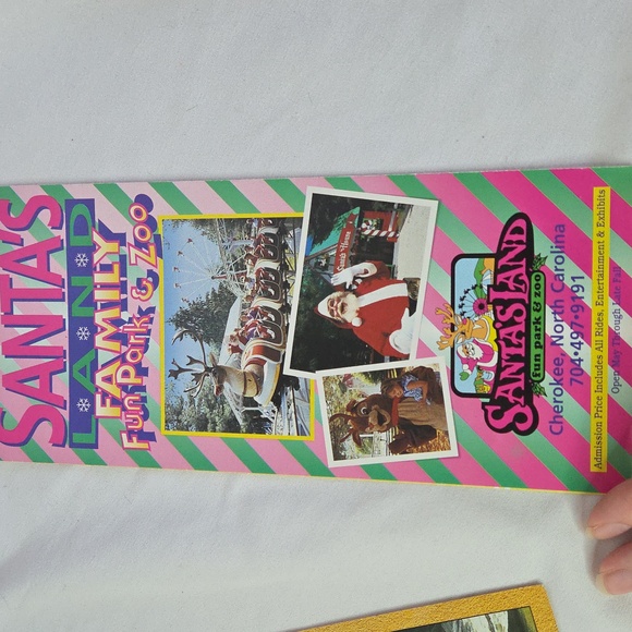 Santas Land Ghost Town Cherokee North Carolina 1990s Set of Vintage Brochures - Picture 7 of 14